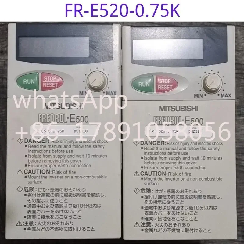 The function of the second-hand frequency converter FR-E520-0.75K 0.75kw has been tested and is intact