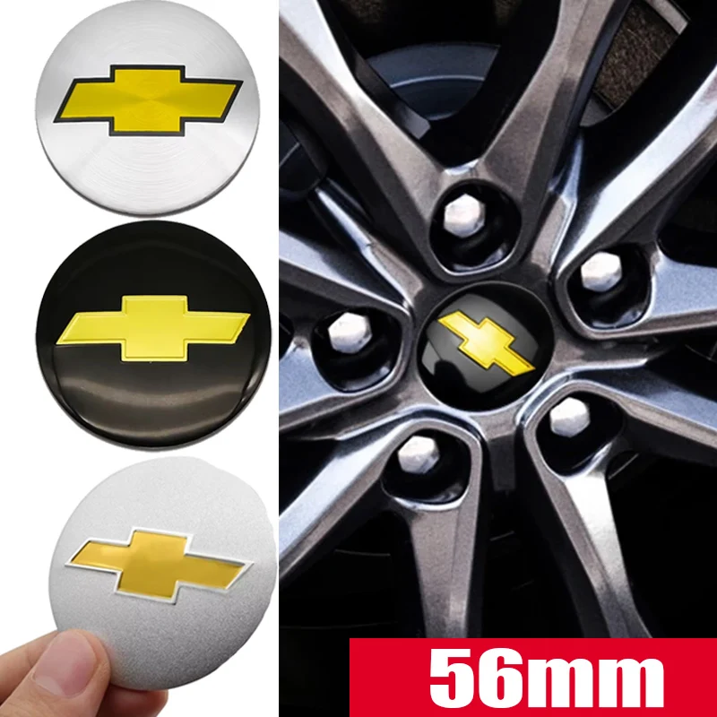 4PCS Emblemas de Centro de Roda de Carro de 56mm para Chevrolet AVEO CAPTIVA CRUZE IMPALA LACETTI MALIBU ORLANDO Sail SPARK TRAX