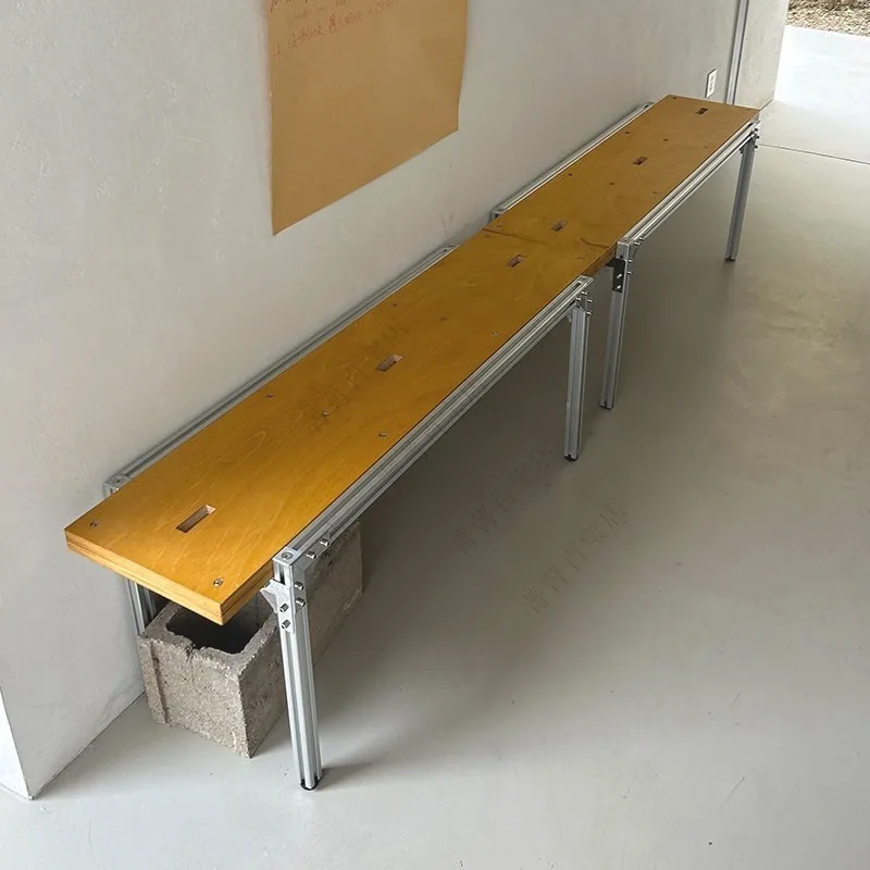 Nordic Wooden Patio Benches Coffee Shop Decoration Indoor Benches Bakery Outdoor Strong Durable Benche Outdoor Furniture