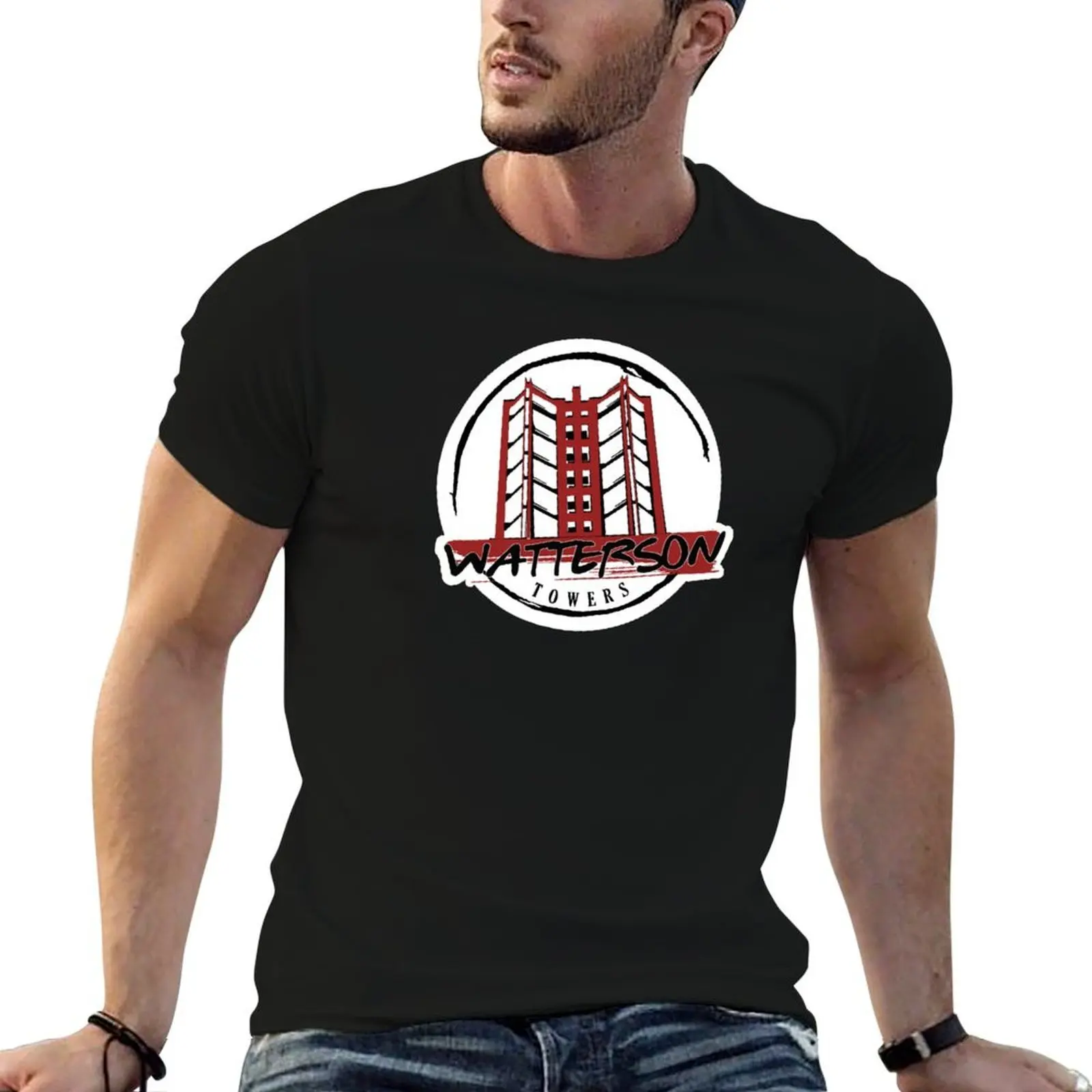 I live at Watterson Towers - ISU T-Shirt man t shirt cotton t shirts designer t shirt man plain T-shirt