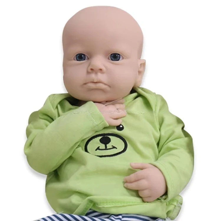 18 Inch Solid Silicone Doll Soft Touch Silicone Reborn Doll Diy Unpainted Bebe Reborn Doll