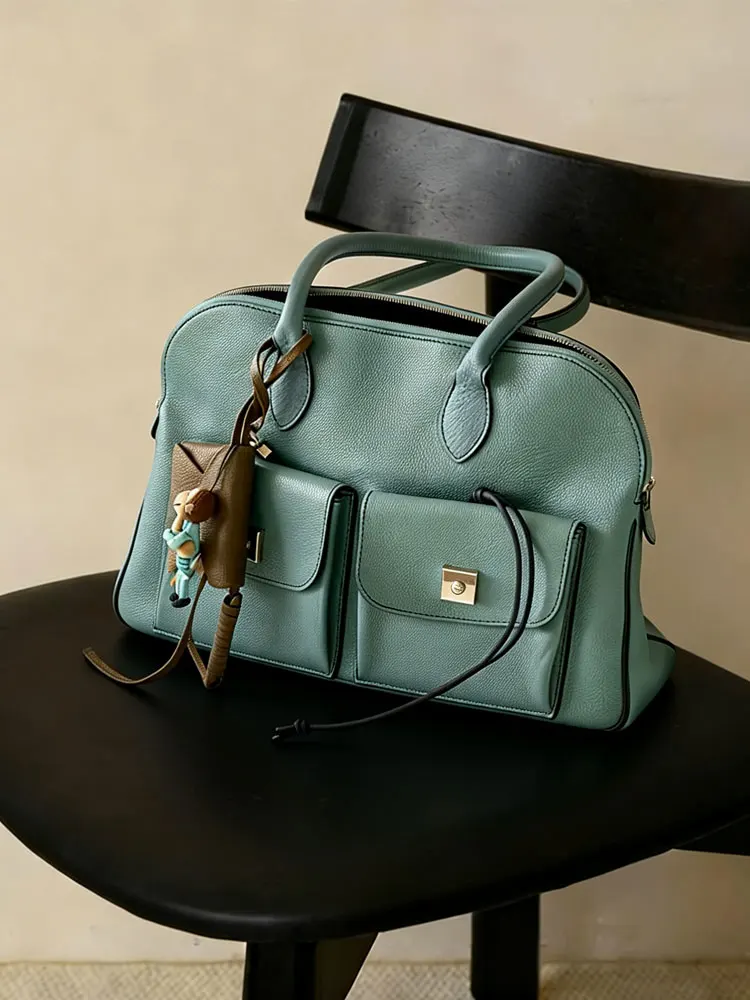 

Blue Large Capacity Women's Tote Bag 2026 New Style Luxury Versatile Single Shoulder Bag for Summer Commuting Soft PU Leather