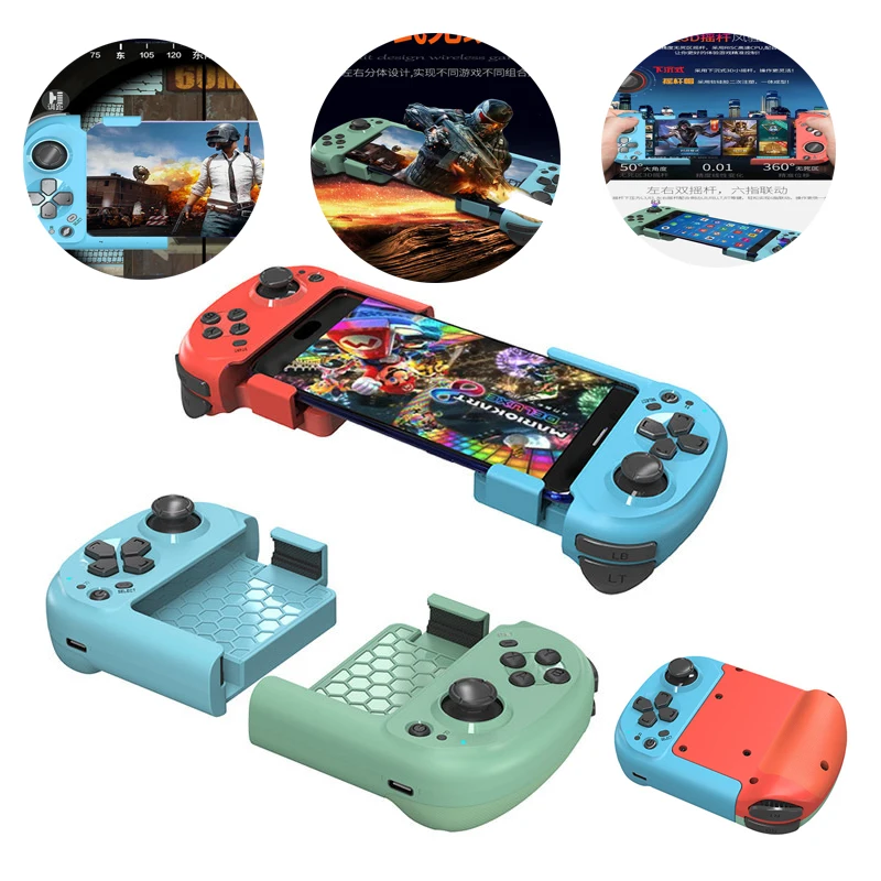 

Wireless BT 5.0 Stretchable Game 3D Controller For Mobile Phone Android IOS Gamepad Joystick Retractable Gamepad PC Accessories