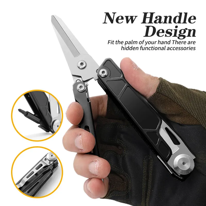 Multifunctional Scissors Stainless Steel Folding Knife Outdoor Survival Gadgets Gifts for Dads