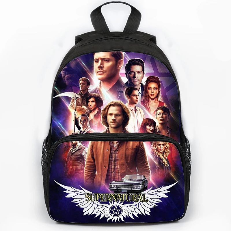 Fashion Supernatural Child School Backpack Kids Hot Movie Print Backpack Boy Girl Waterproof School Bags Teens Laptop Backpack