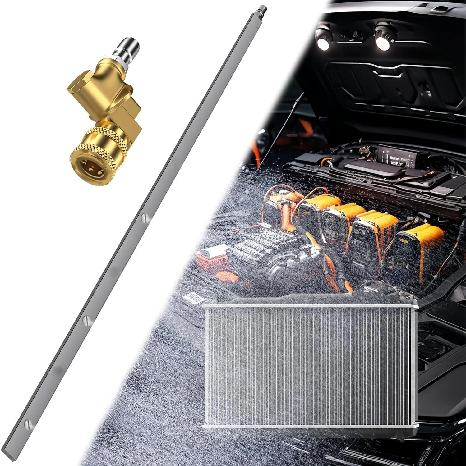 

Чистящая палочка высокого давления для автомобильного резервуара для воды, радиатора, конденсатора, без удаления, чистый спрей для мытья пистолета 1/4 дюйма, быстроразъемное соединение