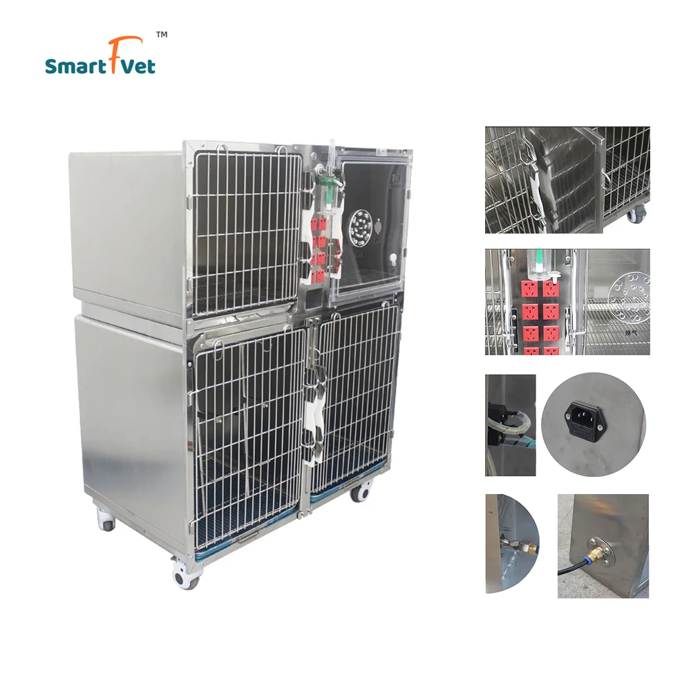 SmartFvet HV-TC03 Stainless Steel Veterinary Medical oxy gen Therapy Equipment Power supply oxy gen chamber