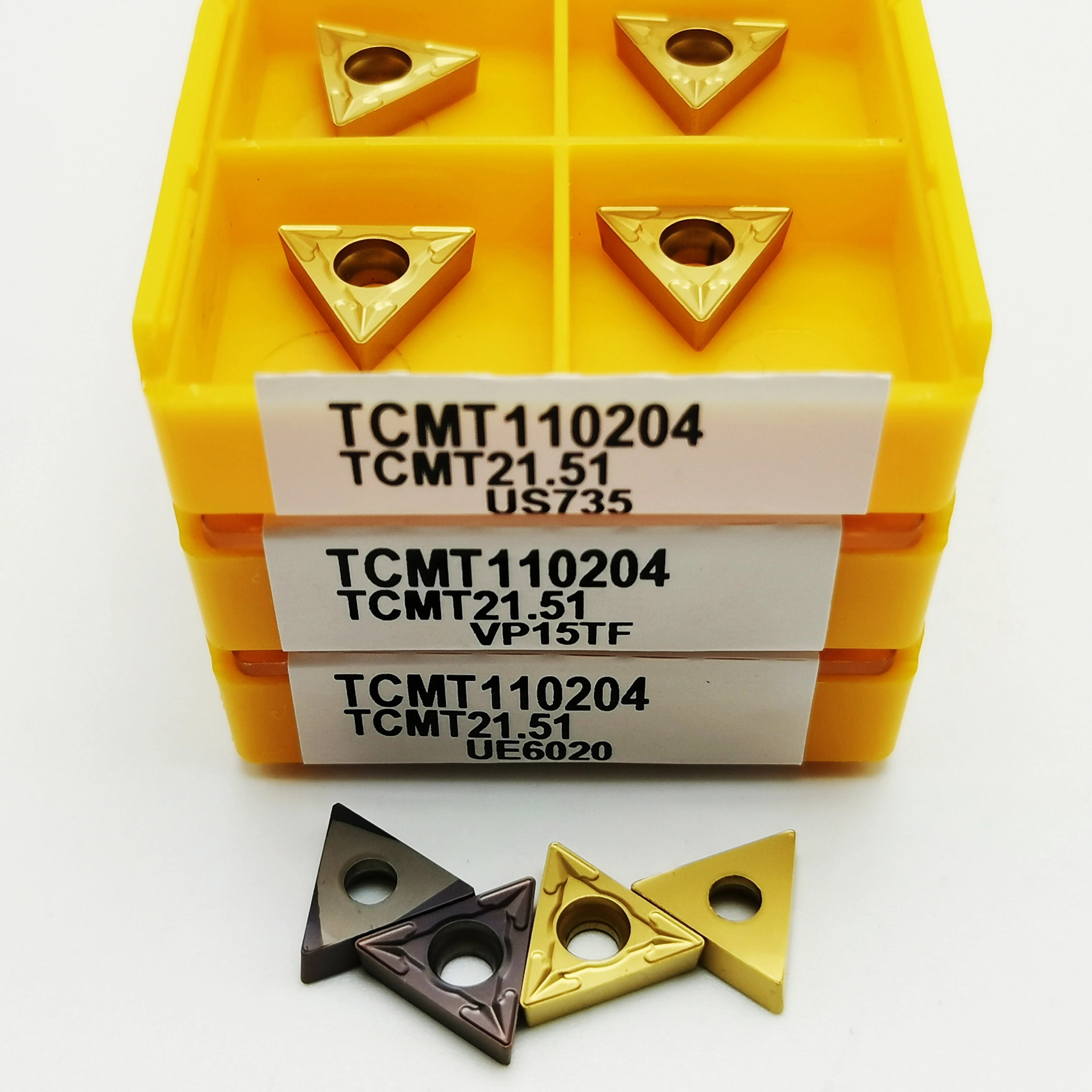 TCMT110204 VP15TF TCMT110204 UE6020 كربيد إدراج أدوات تحول الداخلية تحول إدراج TCMT 110204 أدوات القطع