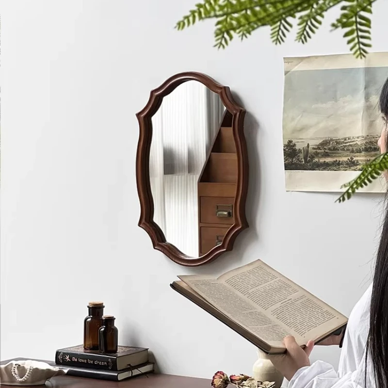 Modern Luxury Mirror Living Room Vanity Wall Girls Vintage Bathroom Mirror Dressing Table Aesthetic Espelhos Home Decorations