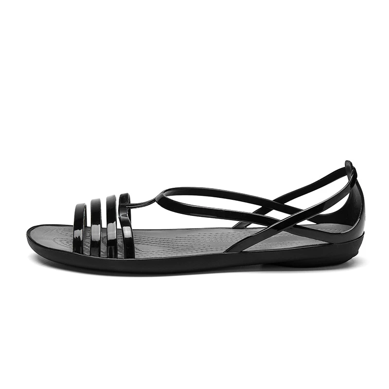 New Jelly Shoes For Spring And Summer Women's Tpu Flat Slip Jelly Sandals Sole Fashion Hole Sandals Light And Casual Fashion