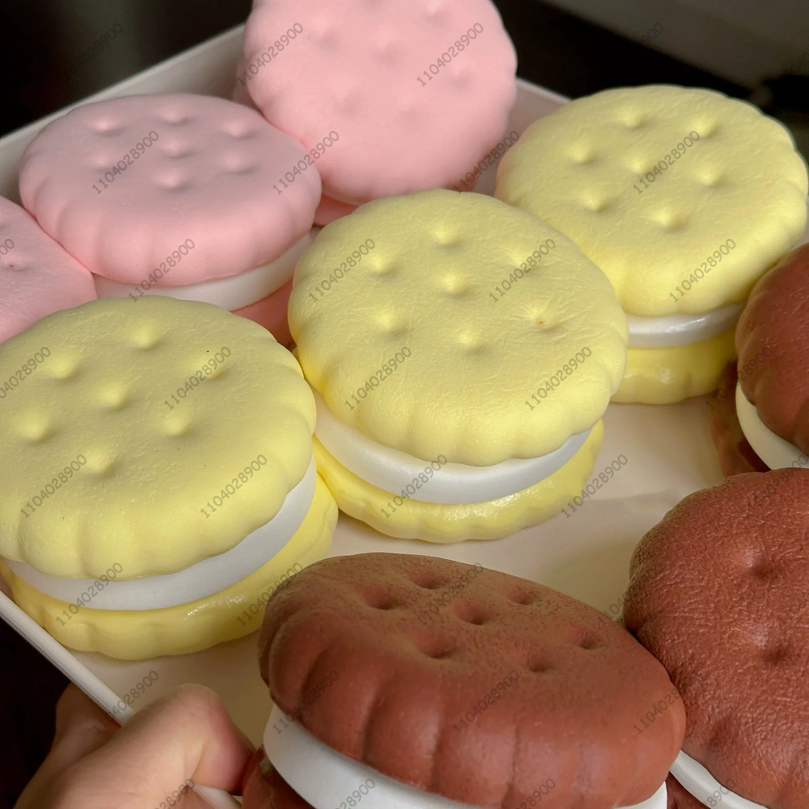 Juguete Blandito de Simulación de Pastel, Galleta Grande, de Lenta Recuperación, Antiestrés, para Aliviar la Ansiedad, Regalos para Niños