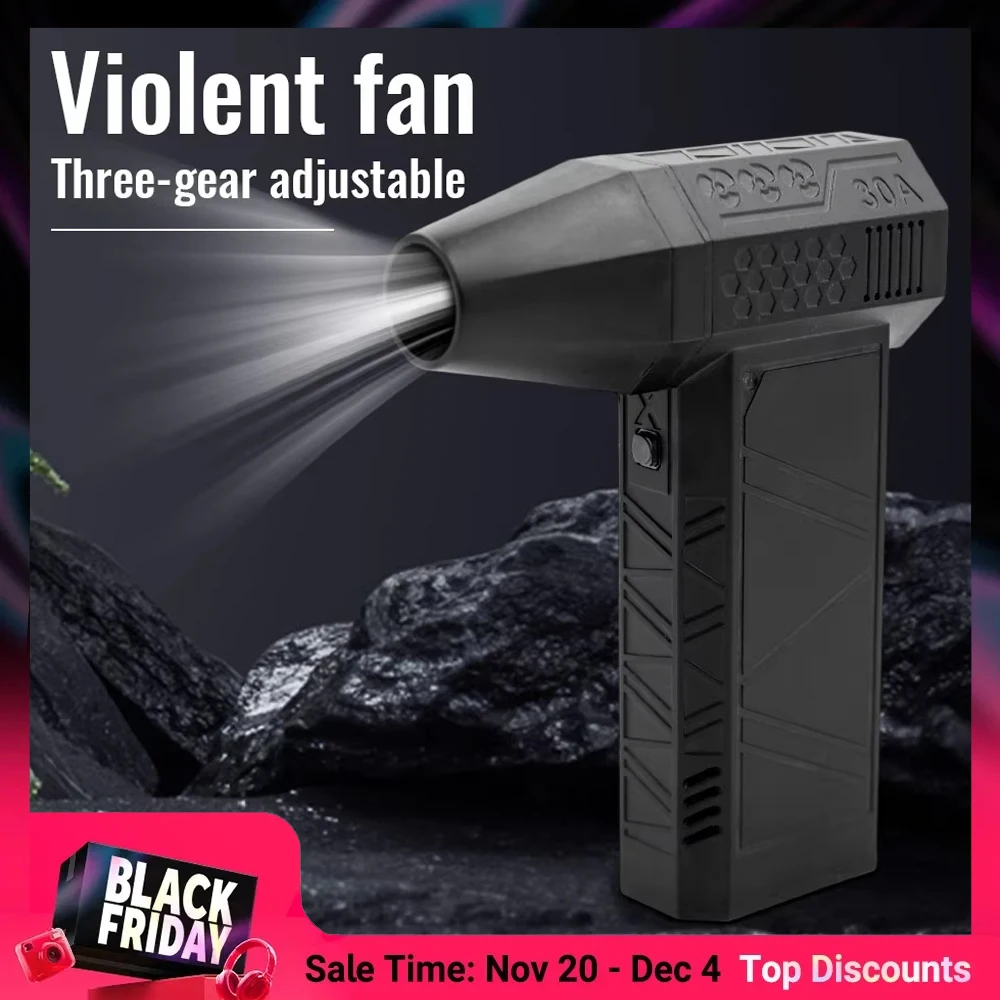 Nowy Mini Turbo Jet Fan Elektryczny Odkurzacz Powietrza z 3-stopniową Regulacją, 130000 RPM, Prędkość Wiatru 52 m/s, Narzędzie do Czyszczenia Samochodu i Komputera