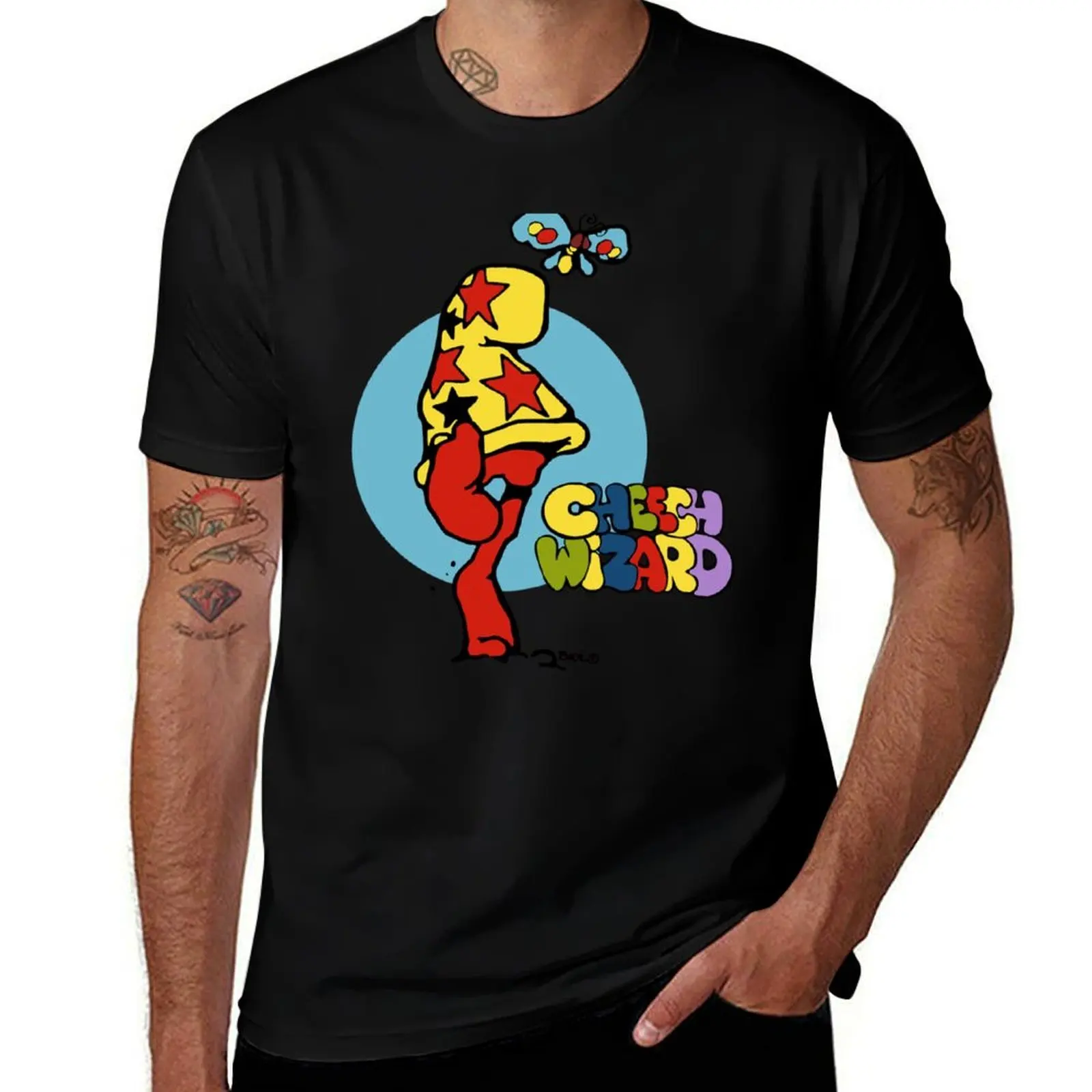 Cheech Wizard T-Shirt Minimalist Graphic Tee Shirt