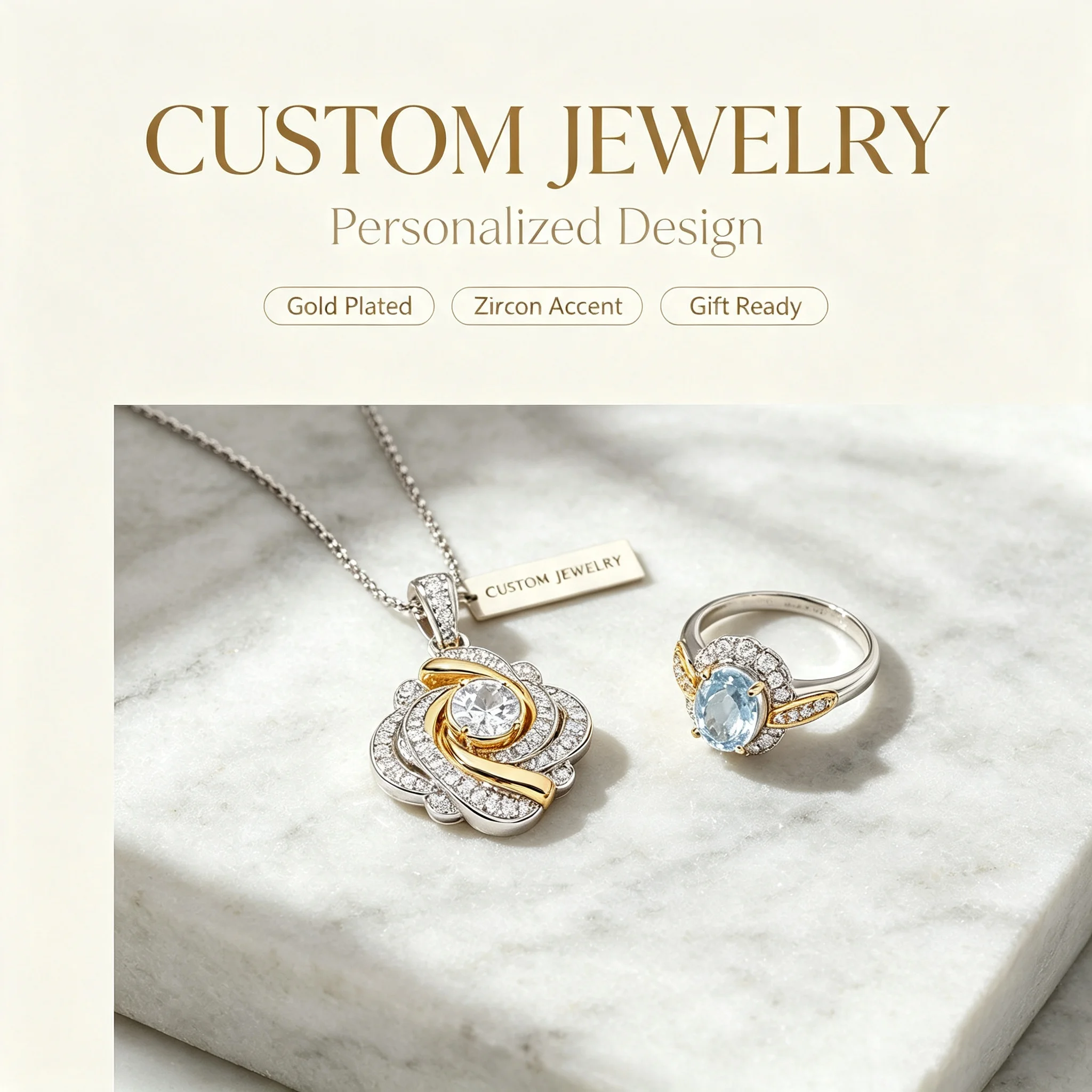 Custom Jewelry Link, Contact CS Confirm Style Material Quantity Price Lead Time, 925 Silver Gold Plated Brass Personalized Women