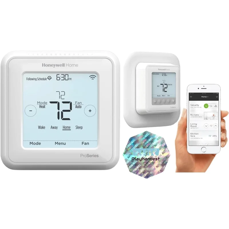 Termostato programable Wi-Fi Honeywell TH6220WF2006/U Lyric T6 Pro con etapas de hasta 2 calor/1 bomba de calor fría o 2 calor/2 fríos
