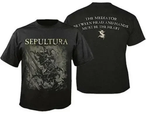 fashion heavyweight Hot Sale vintage Official Licensed Sepultura The Mediator Two Sides T Shirt Metal Men Unisex Fashion Tshirt