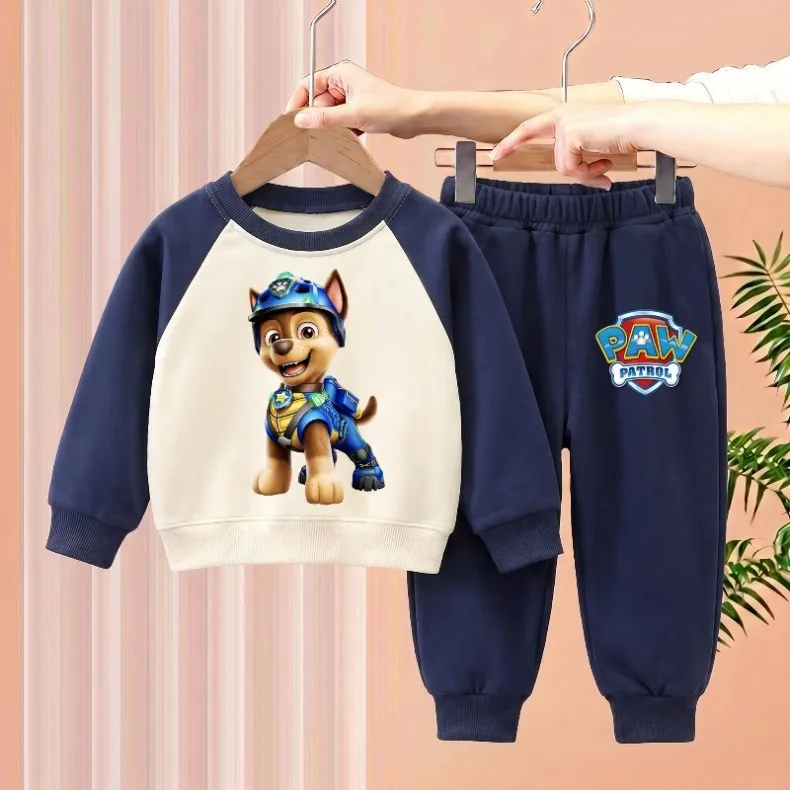 Herbstlicher Neuer Stil Cartoon-Druck Kinder Freizeit-Pullover und Lange Hose Zweiteiliges Set Jungen O-Ausschnitt Hoodie-Anzug Modischer Trainingsanzug – Detail 4