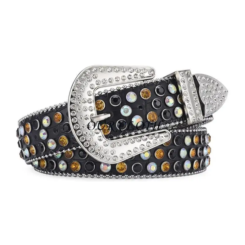 

Роскошный пояс со стразами в стиле вестерн, пояс с бриллиантами, ковбойский пояс для девушек, Y1AC