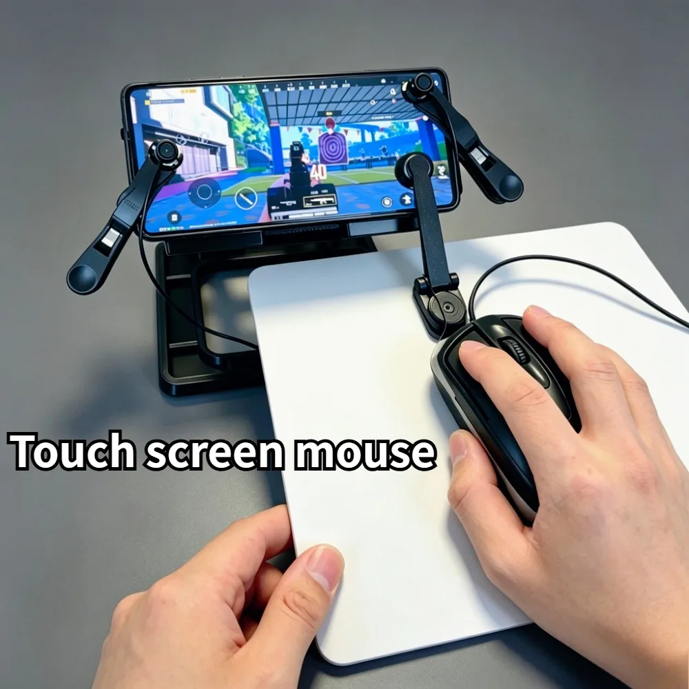 Touchscreen Gaming Mouse Customized Wired Homemade Mouses Arm Set Black Revamp Mouse Game for Peace Keyboard Accessories Gifts