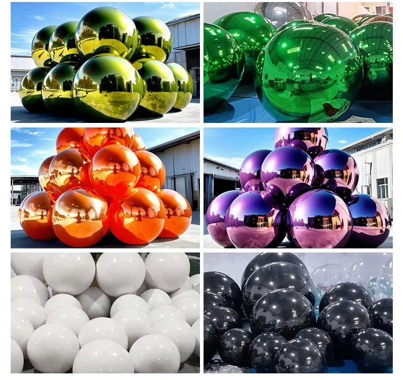 Aufblasbarer Spiegelballon, großer glänzender Hängeballon für Partydekoration bei Disco, Hochzeit, Geburtstag, Babyparty, Veranstaltungen – Detail 4