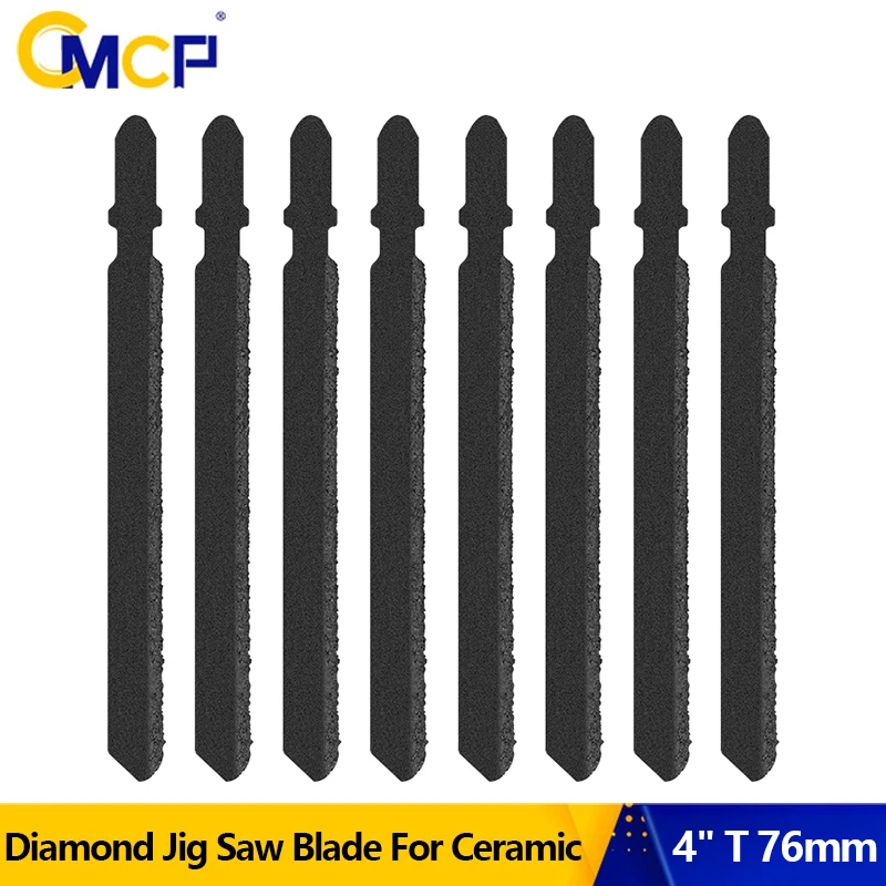 

CMCP Diamond Jig Saw Blade 4 inch Grit 50 T-Shank Jig Saw Blade for Cutting Marble Stone Granite Tile Ceramic Cutting Tool