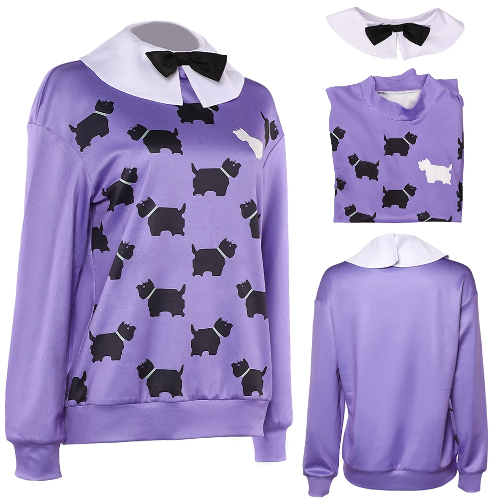 

Fantasia Erica Cosplay Pirple Hoodie Clothing 2025 TV ST 5 Disfraz Costume Adult Women Fantasy Halloween Carnival Party Clothes