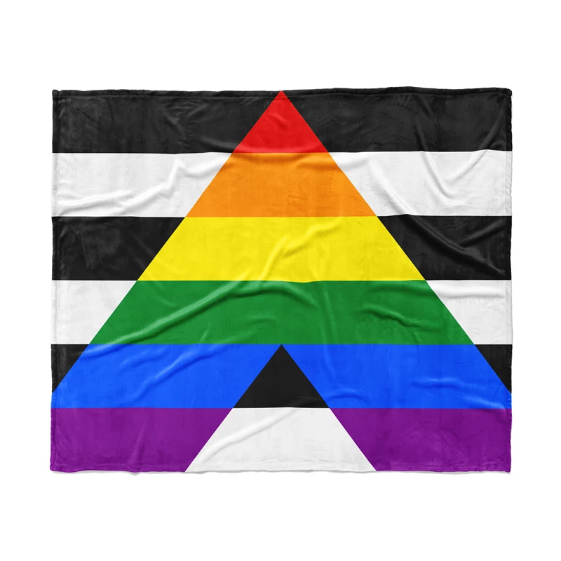 Aertemisi Straight Ally Pride Flag Rainbow LGBT Pet Blanket for Small Medium Large Dog Cat Puppy Kitten Couch Sofa Bed