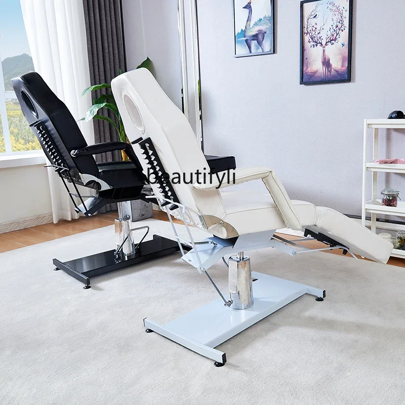 Beauty Salon Folding Facial Bed Multifunctional Tattoo Couch Hydraulic Lifting Beauty Tattoo Bed