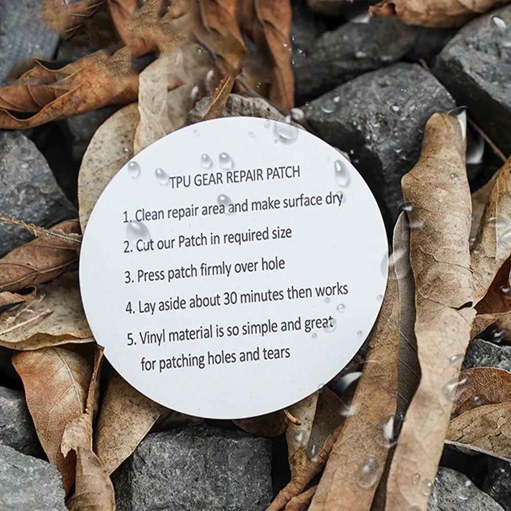 

Набор из 5 гибких самоклеящихся заплаток из ТПУ для ремонта надувных изделий, палаток, тентов, дождевиков, износостойкие, герметичные