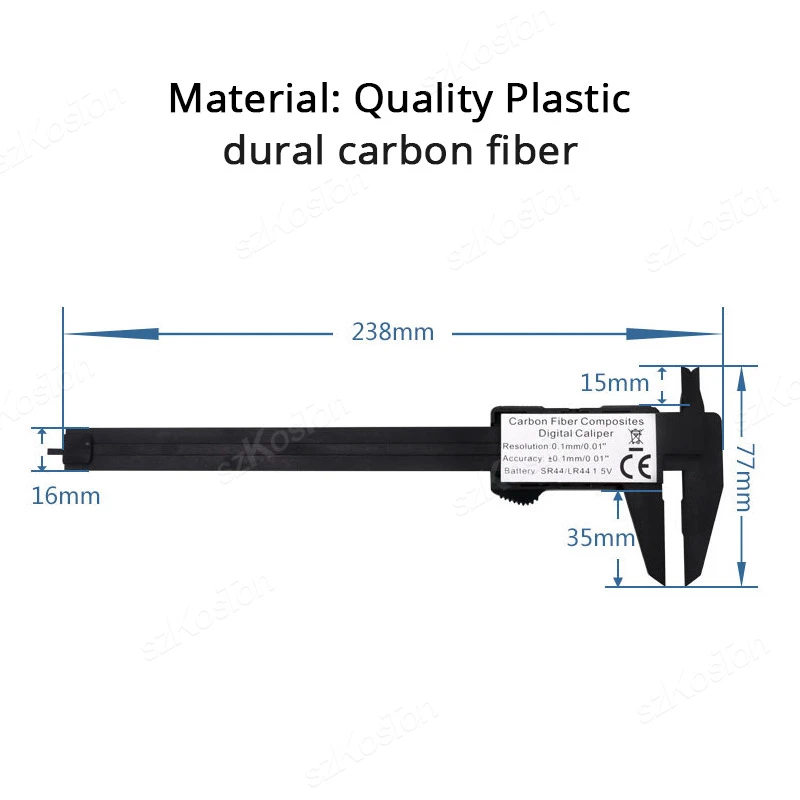 150mm Electronic Digital Caliper Carbon Fiber Dial Vernier Caliper Gauge Micrometer Measuring Tool Digital Ruler Instrument