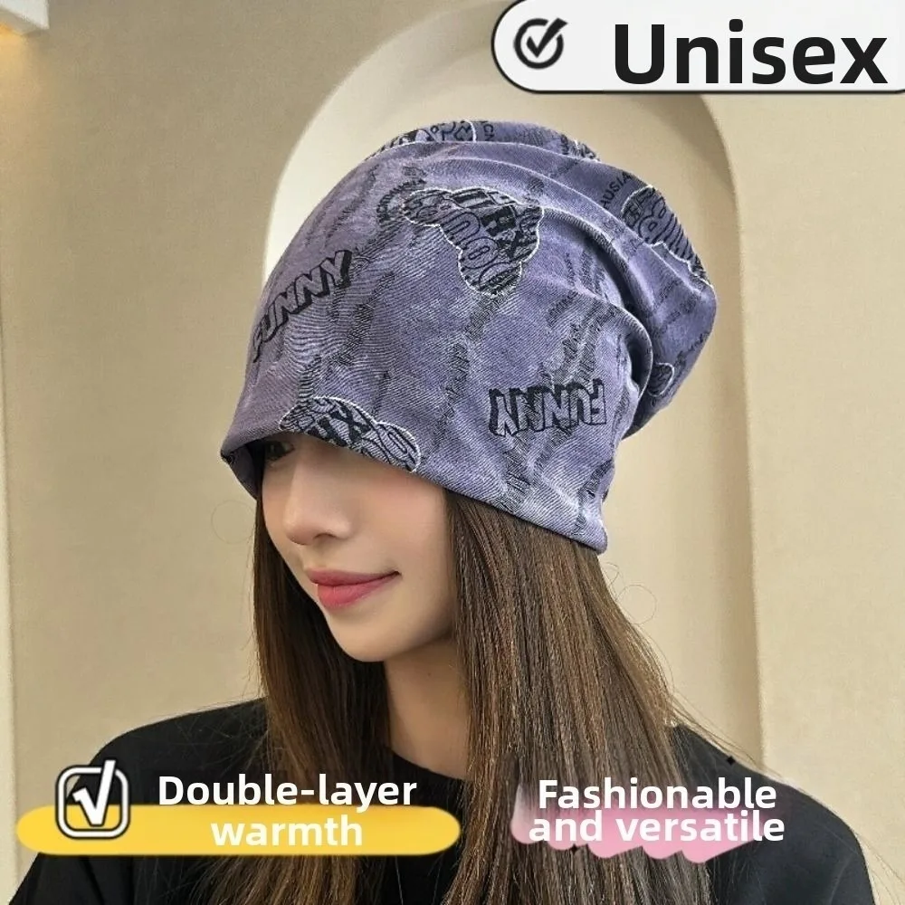 أزياء البوليستر القطن النساء بيني لينة مرونة الأذن دفئا قبعة الهيب هوب بونيه تنفس الدافئة البلوز قبعة للنساء والرجال #1