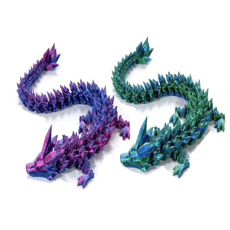 Dragón articulado giratorio 3D impreso sin huevo Regalo ideal Gem Dragon Fidget Toy para niños con TDAH Perfecto para cumpleaños