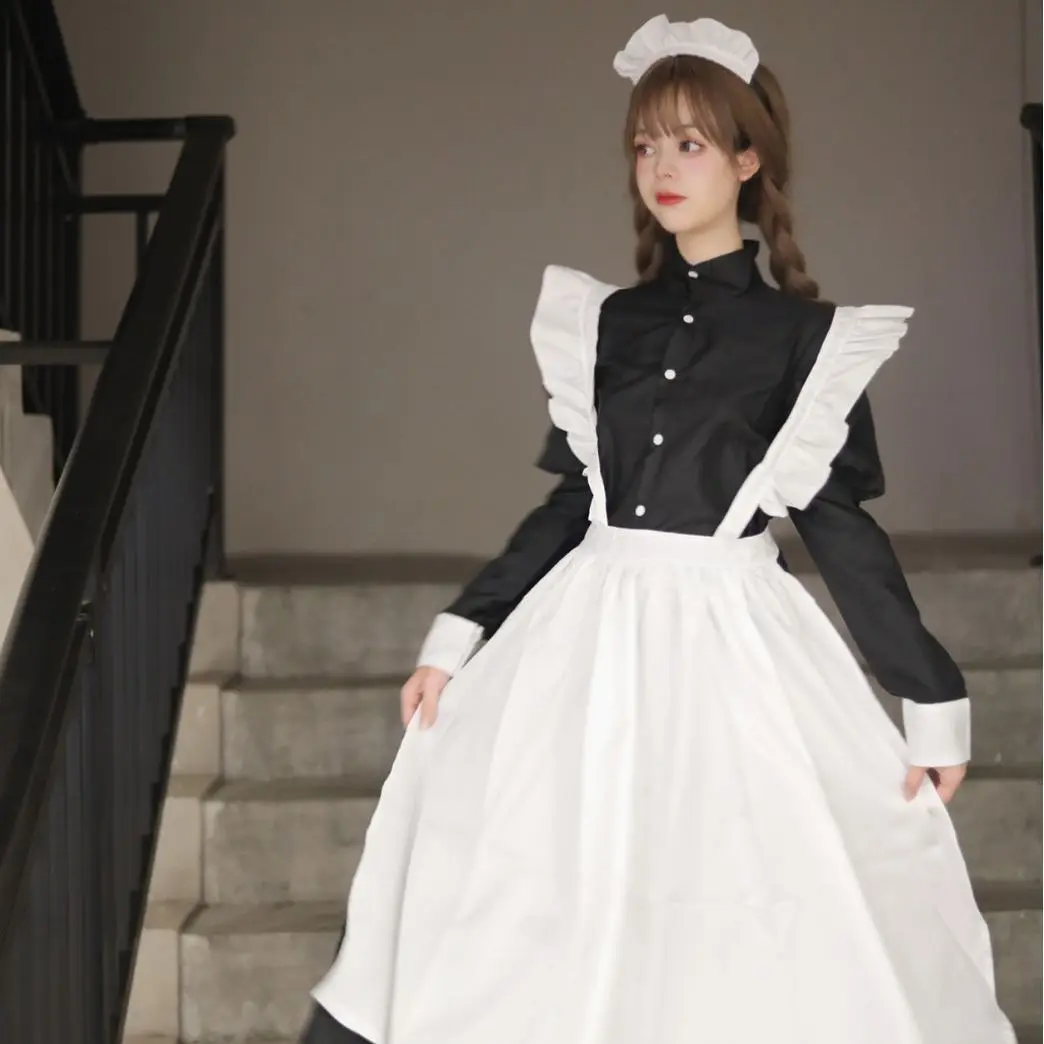 

Men's Maid Uniform Cosplay Clothing Cute Lolita Crossdresser Cafe Male Model Big Shot Traditional Chinese Costume Stage Costume