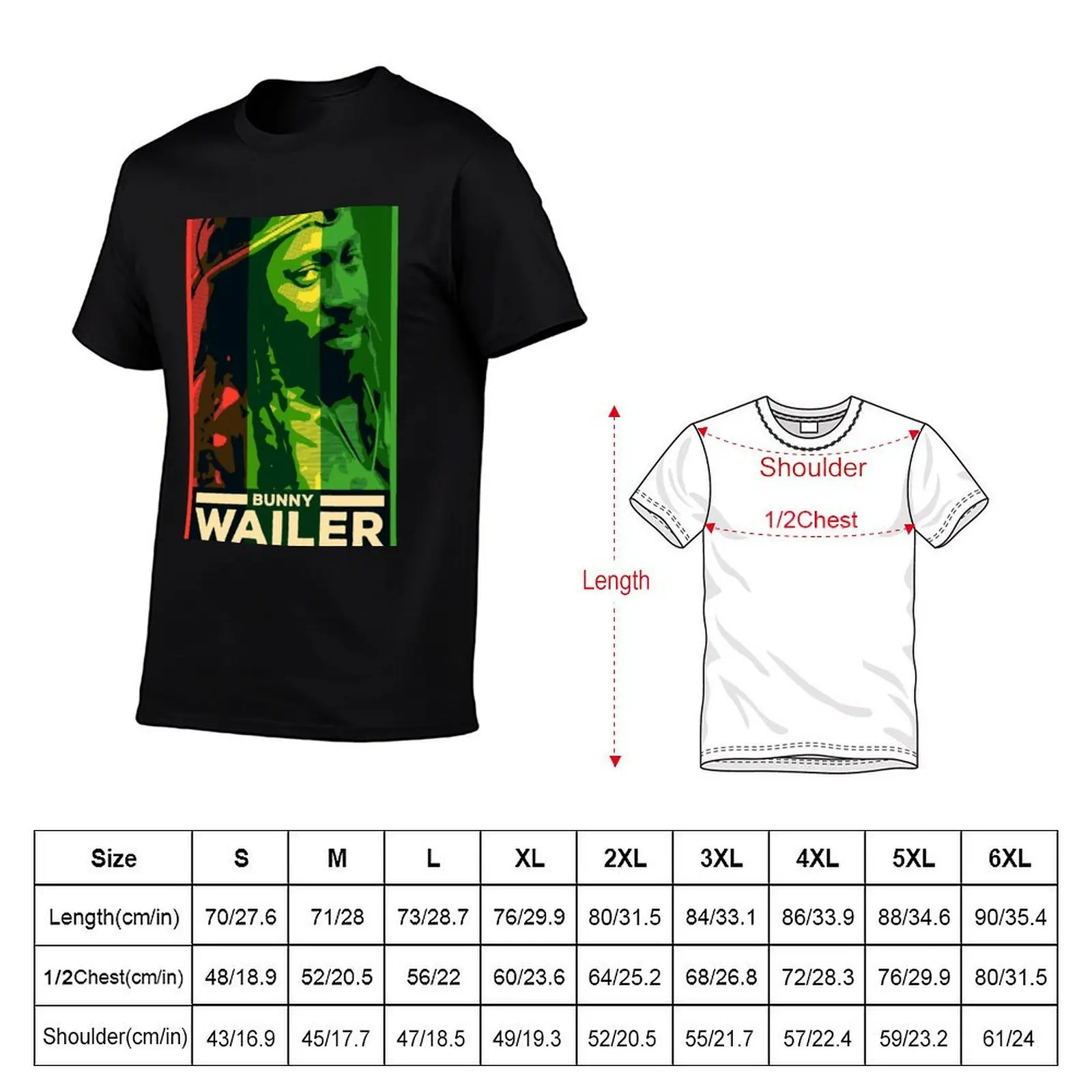 Bunny T-Shirt RASTA | Poster Famous Reggae tshirt man Singer | casual Legends Jamaican Wailer | man shirt Reggae t T-Shirt