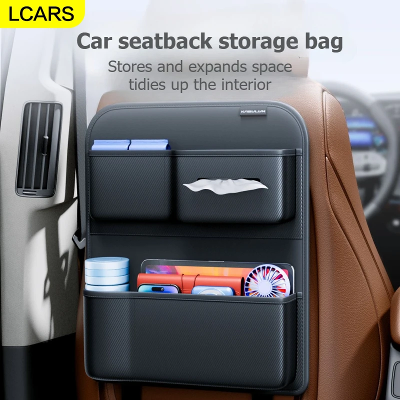 

Lcars-новая черная сумка для хранения на спинке автомобильного сиденья, автомобильные товары, практичные принадлежности для салона автомобиля, универсальные аксессуары