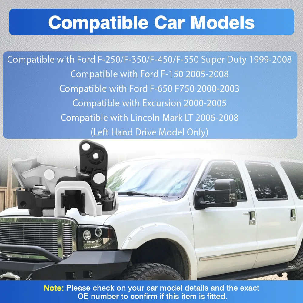 Car Door Lock Latch Actuator Front Left /Right For Ford F-250 F-350 F-450 F-550 Super Duty 1999-2008 Excursion 6C3Z2521813A