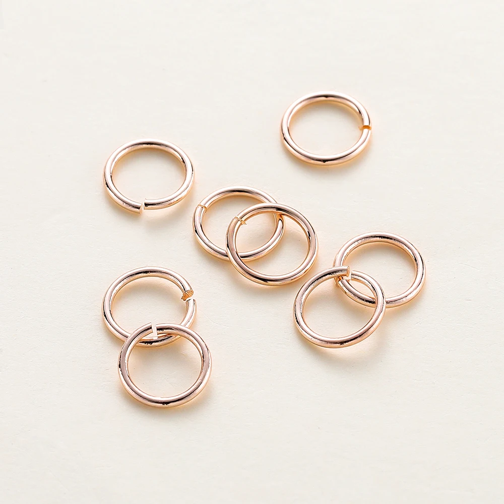 50-200 Teile/los 14K/18K Reales Gold Überzogene Messing Offene Biege Ring Split Verbindungsringe Für DIY Schmuck Machen Großhandel Zubehör