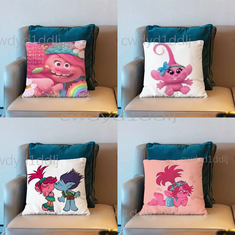 

T-Trolls Cartoon Cushion Cover Pillow Cover Decor Pillowcase Printed Cushion Case For Couch