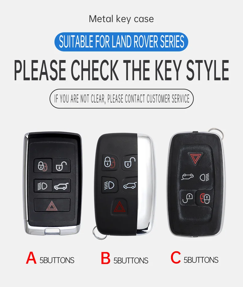 Auto Schlüssel Fall Halter Abdeckung Shell Für Land Rover Range Rover Discovery 5 LR2 LR4 Sport Für JAGUAR XE XF XJ F PACE Fernbedienung – Detail 1