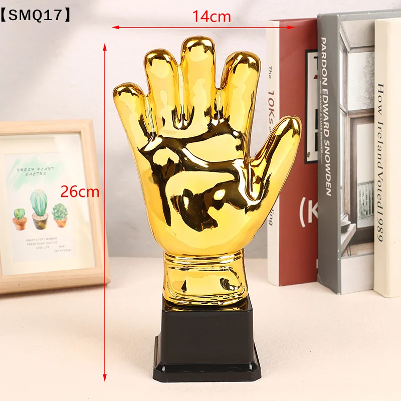 Golden Gloves Football Trophy Winner Gold Trophys Goalkeeper Gamesoccer Competi Adult Glove School Kids Awardtrophies Cup【SMQ】