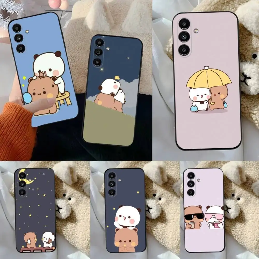 

Cute BuBu DuDu Phone Case For Samsung S24,23,22,30,21,10,9,Ultra,Plus,Lite,FE,5G Black Soft Case