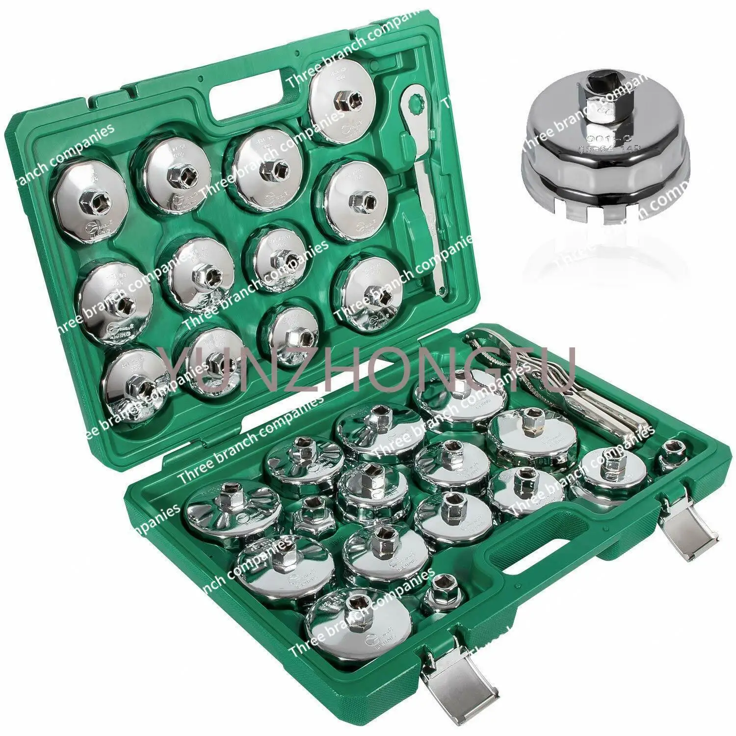 31PC 1/2 inch Drive Cup Type Cap & Adjustable Oil Filter Wrench Removal Tools   Socket  Set