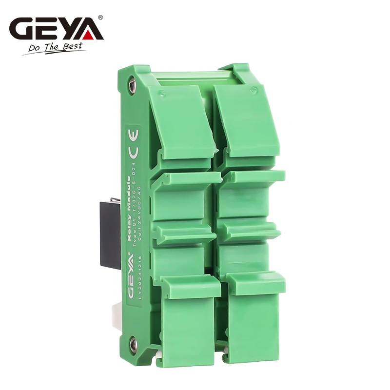 GEYA Pluggable Relay Module 2 Channel AC/DC 12V 24V AC230V Electromagnetic Relay General Purpose AC220v Relay Module
