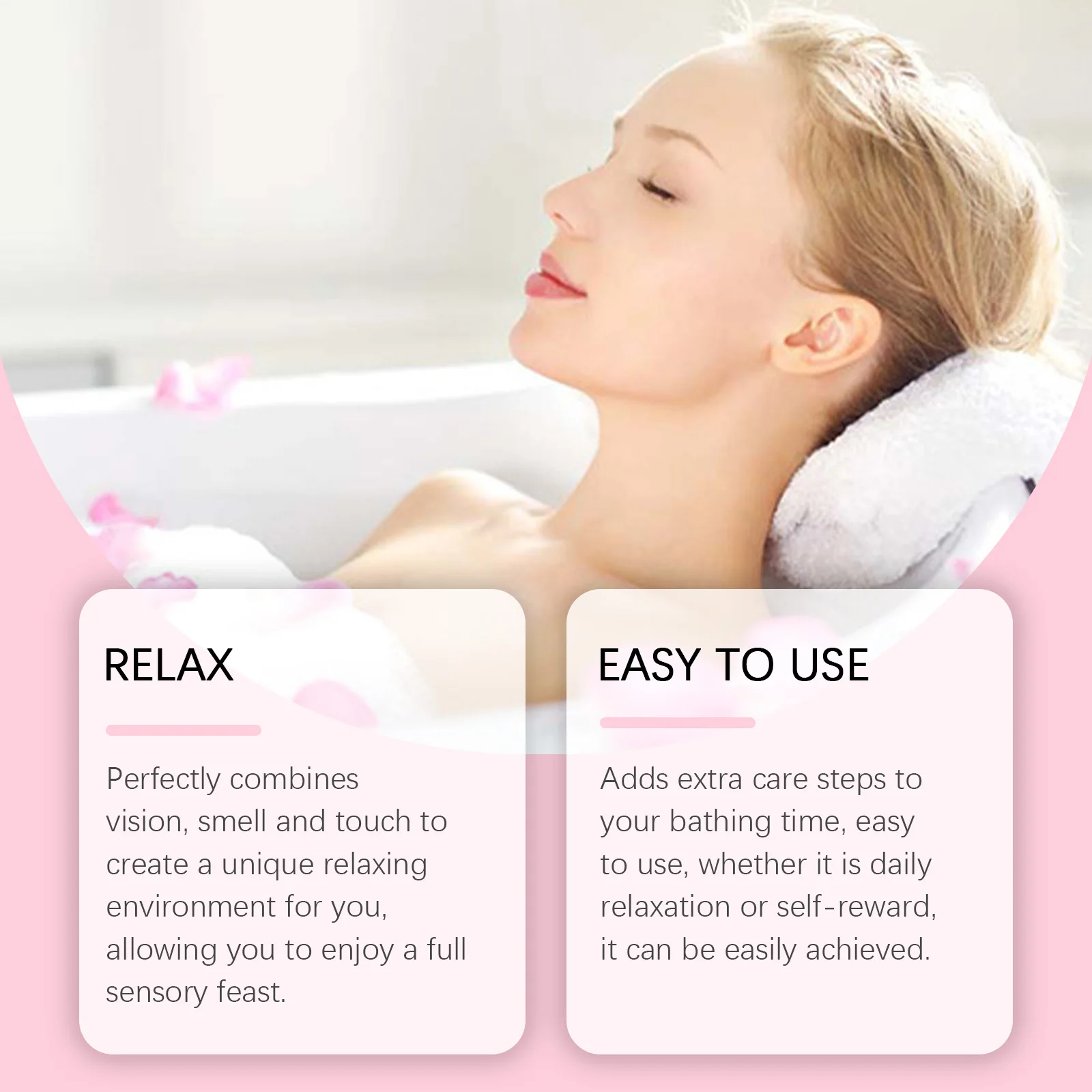 9 Piece Pink Bath Fragrance Set Contains Bath Bombs Hair Band Cup Scented Candle Etc Clean Body Relaxing Bath Kit for Woman Gift