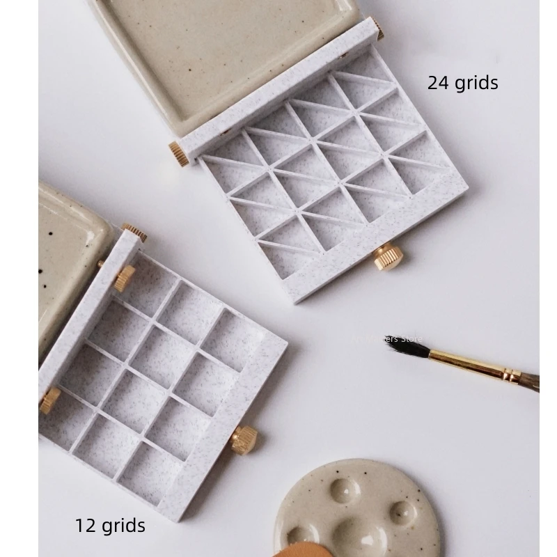 Mini Cute Watercolor Paint Box Portable Folding Color Palette Original Design Stationery Student Painting Tools   Palette Box