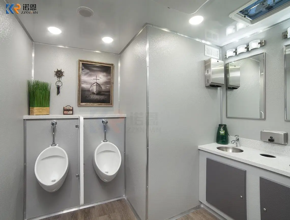 8-stacyjna przenośna kabiny prysznicowe łazienkowa na zewnątrz przenośne wc kempingowa luksusowa przyczepa do toalety