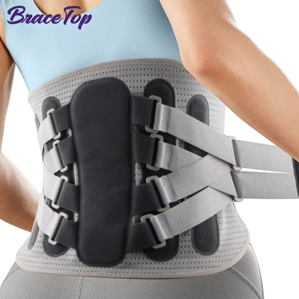 Adjustable Waist Support with Ergonomic Lumbar Pad for Spinal Alignment Sciatica Scoliosis and Herniated Discs - for Men & Women