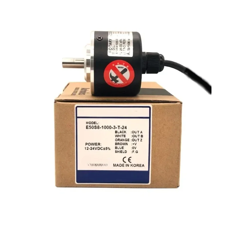 E50S8-1000-3-T-24 rotary encoder resolution 1000P/R axial wiring lead type Axial wiring lead out type E50S8-2000-3-N-24