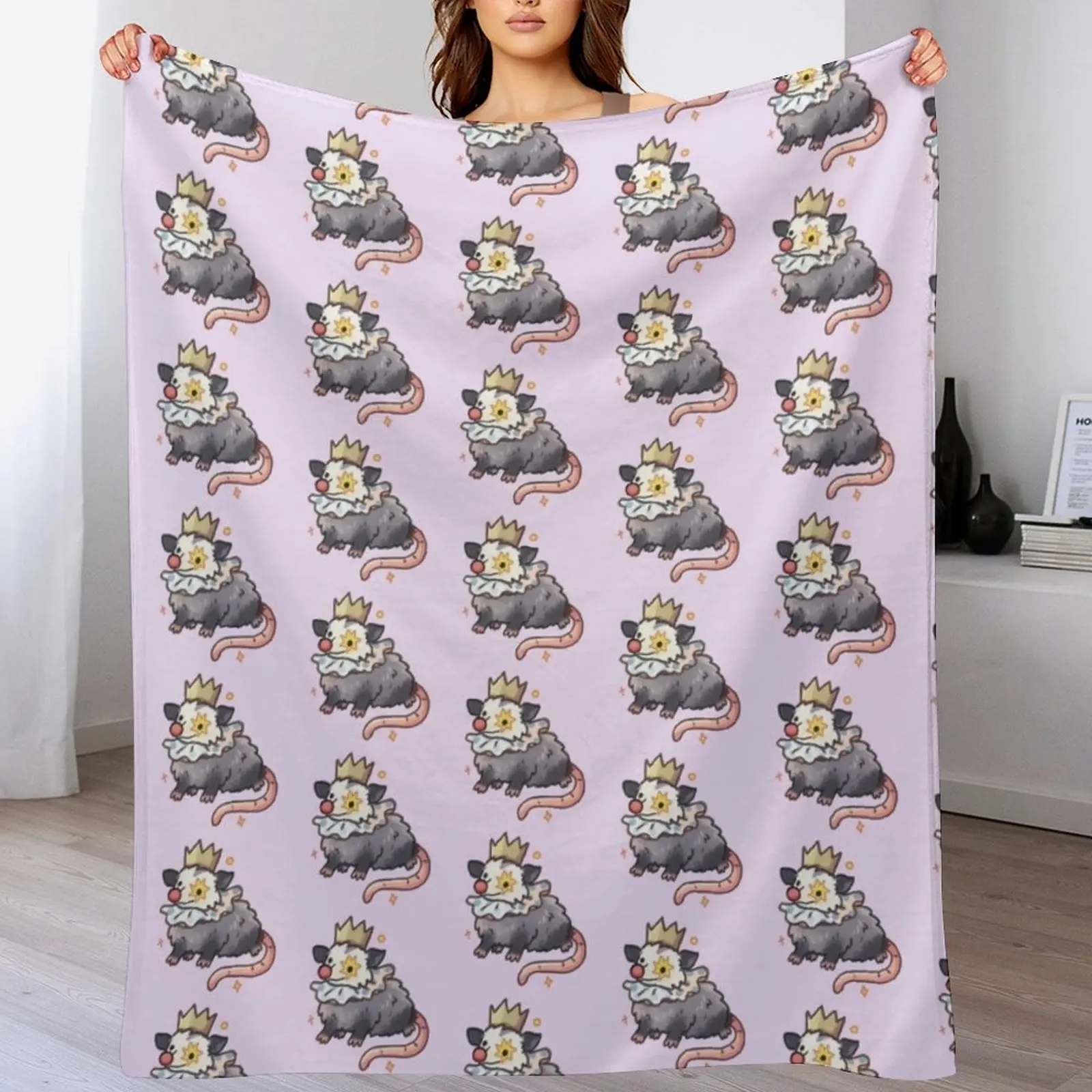 

Opossum clown Throw Blanket Nap Bed Beautifuls Softest Blankets