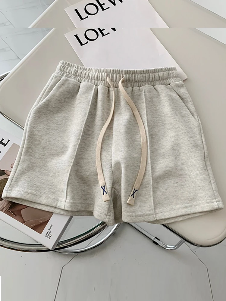 AOSSVIAO 2026 Summer Shorts Women Elasticity Lovely Girls Korean Style Sweet Students Harajuku Simple Pure Gray Trousers Female - Image 5